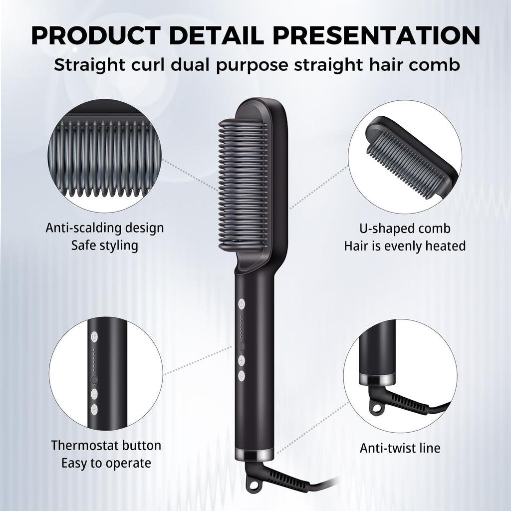 2 in 1 Hair Straightner with Built In Comb