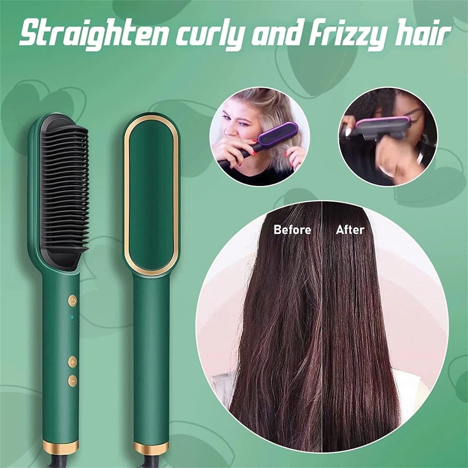 2 in 1 Hair Straightner with Built In Comb